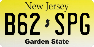 NJ license plate B62SPG