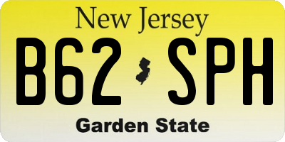 NJ license plate B62SPH
