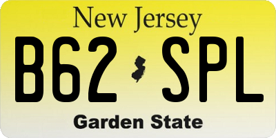 NJ license plate B62SPL