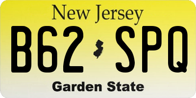 NJ license plate B62SPQ