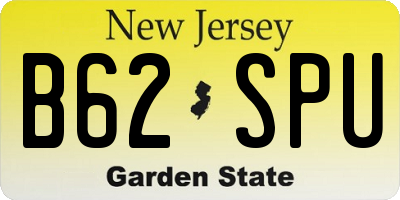 NJ license plate B62SPU
