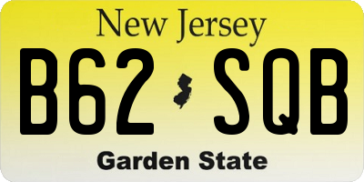 NJ license plate B62SQB