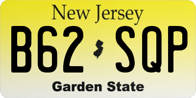 NJ license plate B62SQP