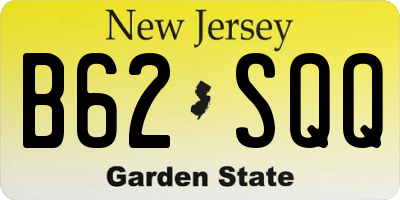 NJ license plate B62SQQ
