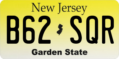 NJ license plate B62SQR