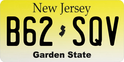 NJ license plate B62SQV