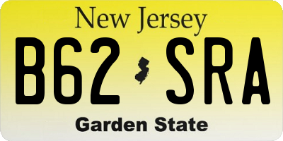 NJ license plate B62SRA