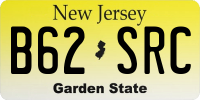 NJ license plate B62SRC