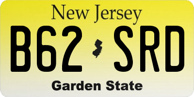 NJ license plate B62SRD