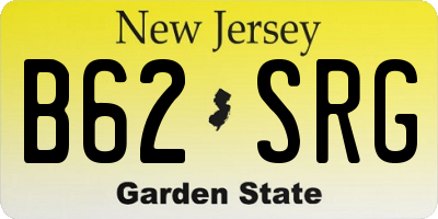 NJ license plate B62SRG