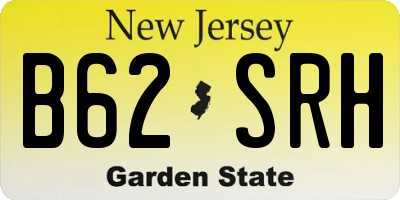 NJ license plate B62SRH