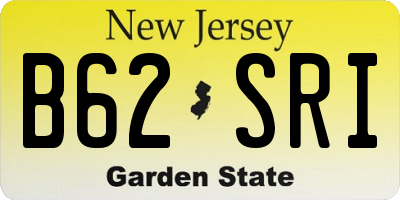 NJ license plate B62SRI