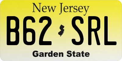 NJ license plate B62SRL