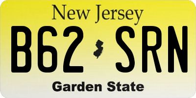 NJ license plate B62SRN