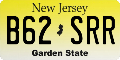NJ license plate B62SRR