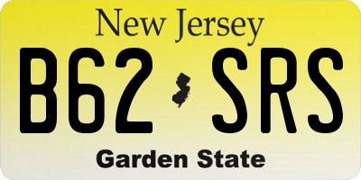 NJ license plate B62SRS