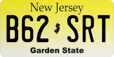 NJ license plate B62SRT