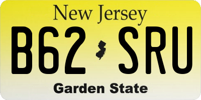 NJ license plate B62SRU