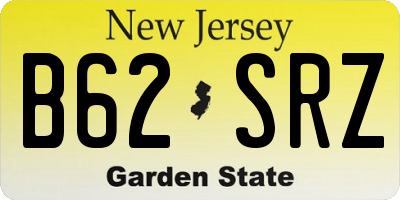 NJ license plate B62SRZ