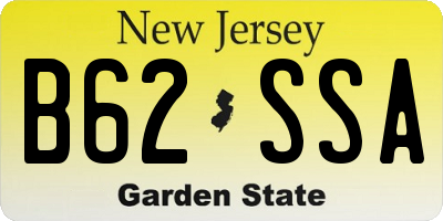 NJ license plate B62SSA