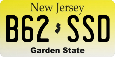 NJ license plate B62SSD