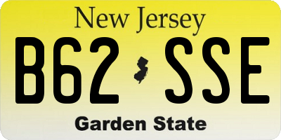 NJ license plate B62SSE