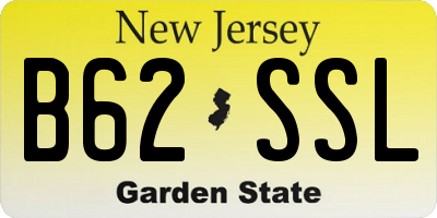 NJ license plate B62SSL