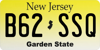 NJ license plate B62SSQ