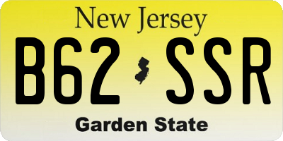 NJ license plate B62SSR