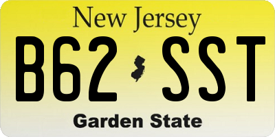 NJ license plate B62SST