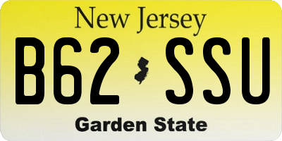 NJ license plate B62SSU