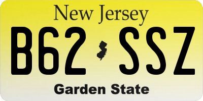 NJ license plate B62SSZ