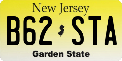 NJ license plate B62STA