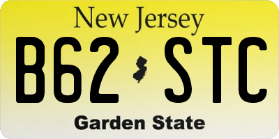 NJ license plate B62STC