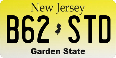 NJ license plate B62STD