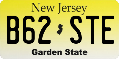 NJ license plate B62STE