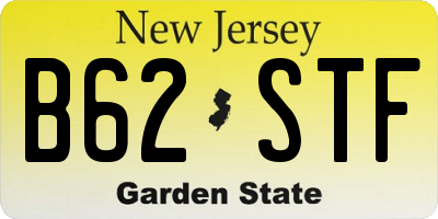 NJ license plate B62STF
