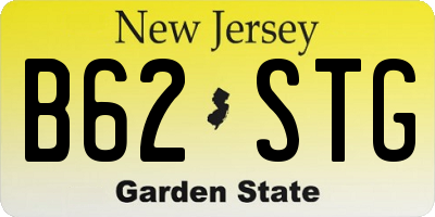 NJ license plate B62STG