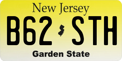 NJ license plate B62STH