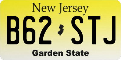 NJ license plate B62STJ