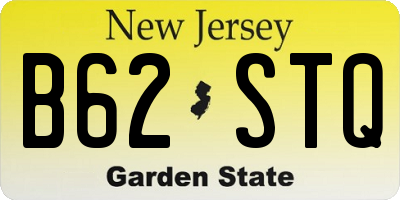 NJ license plate B62STQ