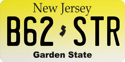 NJ license plate B62STR