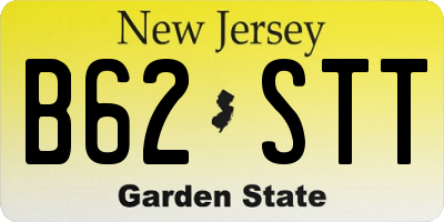 NJ license plate B62STT