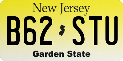 NJ license plate B62STU