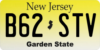 NJ license plate B62STV