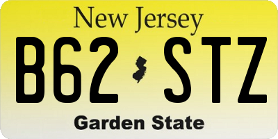 NJ license plate B62STZ