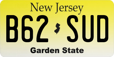 NJ license plate B62SUD