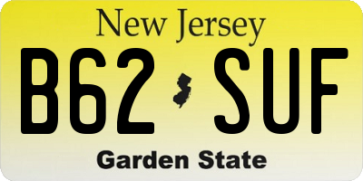 NJ license plate B62SUF
