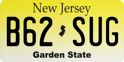 NJ license plate B62SUG