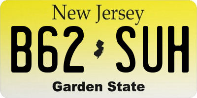 NJ license plate B62SUH